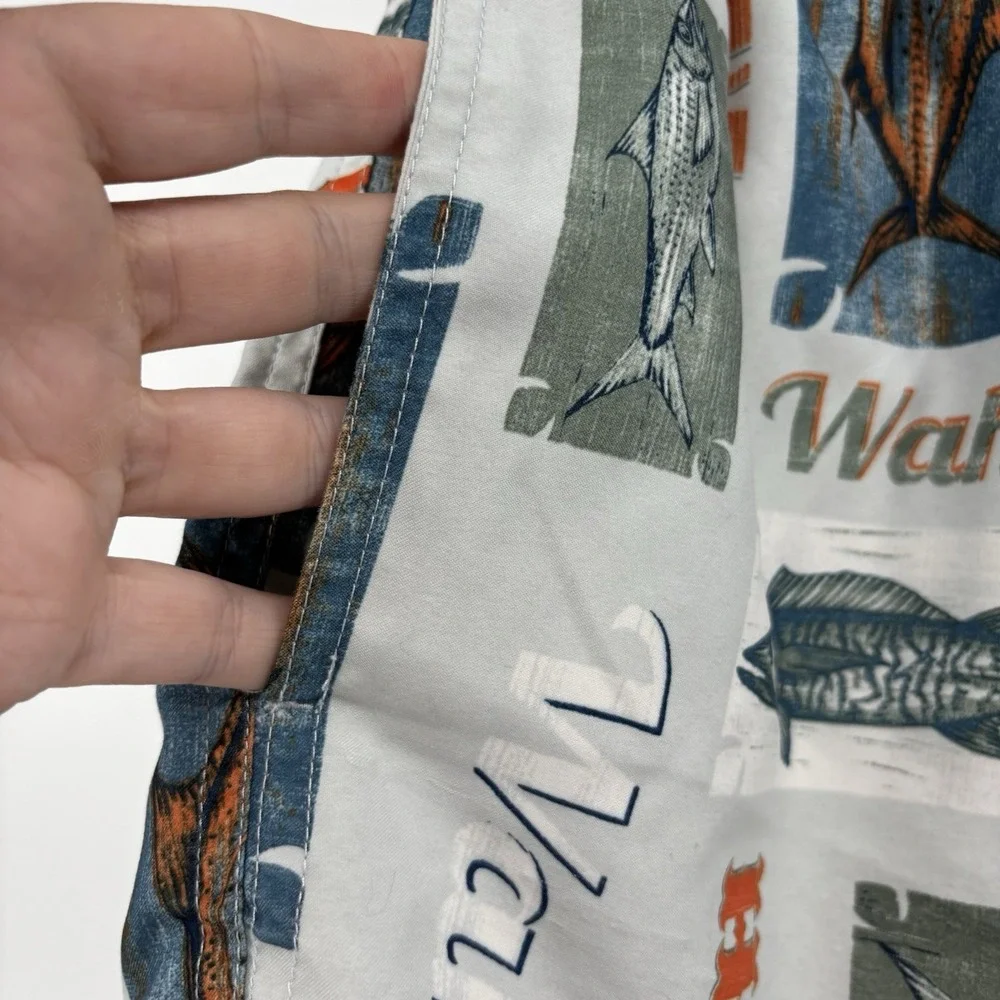 Quick Silver Shorts Mens Swim Trunks XL Fishing AOP Waterman‎ Board Shorts